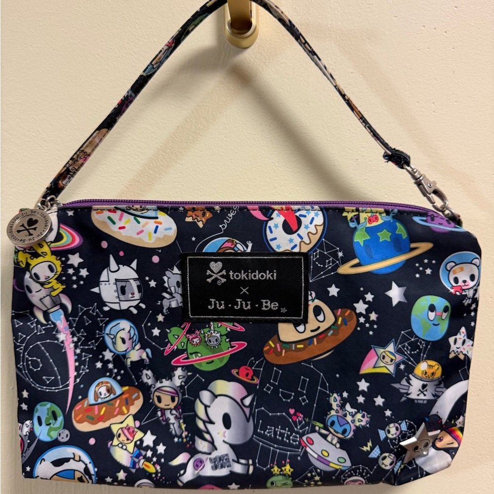 tokidoki x Ju-Ju-Be Black Multicolor Space Print Wristlet